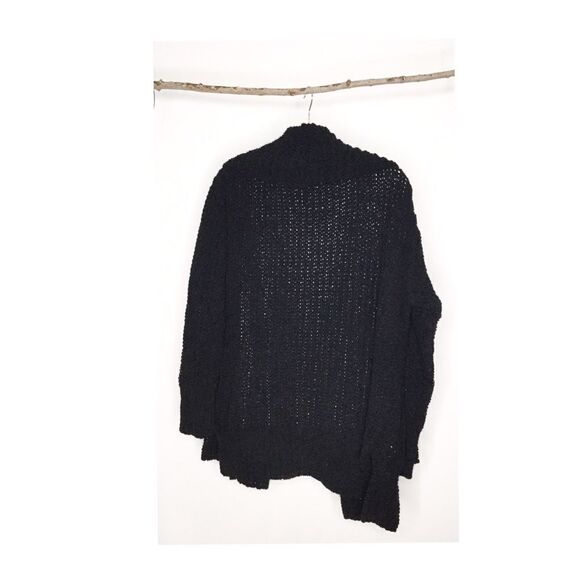 COPY - black Chenille Open Front Cardigan w/pockets - Picture 8 of 12